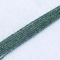 2mm faceted emerald green crystal beads with metallic finish for jewelry making - 2mm (Approx. 210 Beads per Strand) / Green