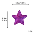 Purple and pink gradient star sequin patch for DIY clothing, 8.5cm measurement view - Purple Star*Large Size (Laser) #19