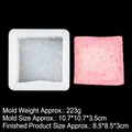 Square silicone toast mold for DIY soap and chocolate with pink finished sample - 7# Square Finish/B859
