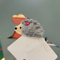Süße handgemachte Filz Igel Haarklammer für Damen und Kinder süßes Cartoon Accessoire - Grau