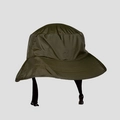Detail of army green nylon sun hat showing reinforced stitching and adjustable chin strap - M (56-58cm) / Army Green