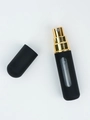 Matte black 5ml portable perfume atomizer with gold pump and clear visible window - Black with Gold Sprayer