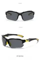 Polarized sports sunglasses with black and yellow frame and gray lenses for cycling - Black Yellow Frame Grey Lens