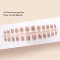 Short Christmas press-on nails with 3D tree, cat-eye shimmer, and snowflake patterns - Md453-t