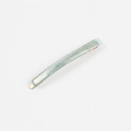 Glittery light blue acetate hair clip for women with sparkling silver powder finish - Glitter Light Blue