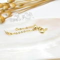 Gold plated DIY jewelry extender chain with adjustable bead on shell background - 6cm / Gold