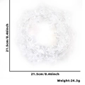 Decorazione a fiocco di neve bianco con diametro di 21,5cm e un peso di 24,3g - Circa 7,5m / Filo di Festone Fiocco di Neve