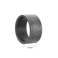 Vintage oxidized silver 12mm wide Viking rune ring with distressed matte finish for men - 12mm Vintage Smooth Surface