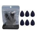 Detalle de 6 mini esponjas de maquillaje en forma de gota para ojos y labios - Negro Mini Juego de 6