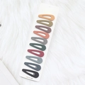 Set of 10 matte water drop hair clips in diverse candy colors on white display card - Water Drop Matte Hair Clips 10Pcs Set (E1)