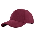 Klassieke bordeauxrode baseballpet van imitatie-suède met minimalistisch design van zes panelen - Verstelbaar 54-59 / Bordeauxrood