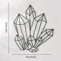 Macro detail showing crystal prism window decal dimensions of 12.8cm by 11cm - RPS092: Black Geometric Crystal