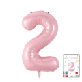 40 inch pearlescent pink number 2 foil balloon with professional card packaging - 40-inch Pearlescent Powder 2 With Paper Card