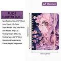 2026 A5 weekly planner with purple pleated floral cover and durable metal coil binding - Pleated Floral (2026)