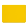 Solid yellow rectangular silicone placemat with rounded corners for kids dining table - Yellow
