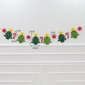 Weihnachtsgirlande aus Filz mit grünen Bäumen, roten Sternen und Zuckerstangen - Stern und Baum Banner