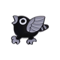 Spilla creativa in smalto a forma di uccello nero con design punk per accessori - Uccello in Volo
