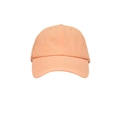 Detail of breathable quick-dry peach baseball cap with stitched brim and six-panel design - One Size(Adjustable) / Orange