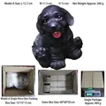 Figura realista de cachorro Labrador negro en resina con textura de pelaje detallada - Estilo Sentado (Modelo A) / Negro