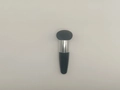 Pennello spugna trucco a fungo con manico nero e spugnetta ovale nera - Nero