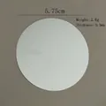 Round silver metal base for compact mirrors 5.75cm diameter 0.3mm thickness - Aluminum Sheet / Silver