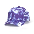 Unisex baseball cap with purple and white tie-dye pattern and curved brim - Light Purple Tie-Dye Style (8#)