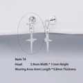 1# Croix (Argent) Seule/Tige 0.8mm