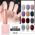 Sparkling diamond glitter gel nail polish in 12 vibrant colors with high gloss finish - 18ml/Bottle / 12 Colors Crushed Diamond Set