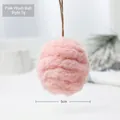 Pink felt pom pom Christmas ornament with hanging string, 5cm diameter and 7g weight - Diameter 5cm/7g / Pink