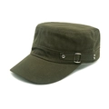 Detalle de gorra militar de algodón verde militar con hebilla lateral de metal - M (56-58cm) / Verde Militar