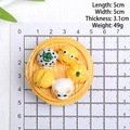 3D resin Chinese dimples fridge magnet featuring five cartoon steamed buns in a mini steamer - Piggy Bun (Without Magnet)