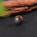 Polished 16mm green and red natural crystal stone sphere bead for jewelry making - African Blood Stone