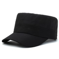 Gorra plana negra para hombre en tejido de malla transpirable para actividades al aire - Ajustable / Negro
