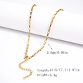 2.5mm gold-plated stainless steel box chain necklace with lobster clasp and extension - 2.5mm Long Box Chain - Gold