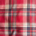Classic red plaid fabric for Christmas apple bouquet packaging with soft wool texture - British Style Red Fabric / 1.48*0.5m