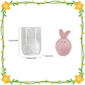 Stampo in silicone a forma di coniglio per candele con modello finito rosa e misure - Silicone / Coniglio Carino 002
