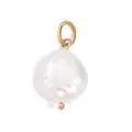 Baroque irregular freshwater pearl pendant with 14K gold plated stainless steel ring - Baroque Pearl (YP15547) / 12mm / Gold