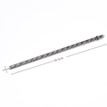 Reusable 26.5cm black spiral glass straw with position ring and 0.8cm diameter - Straight Straw / 0.8*26.5cm / Black