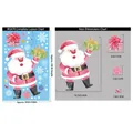 Christmas Santa and gift box electrostatic window stickers with BQ470 size chart - BQ470 Santa with Gift