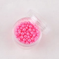 Perle finte rosa brillante da 3-5mm per gioielli fai-da-te in barattolo rotondo - Rosa Brillante
