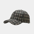 Detailansicht der dicken Hahnentritt-Webstruktur auf einer Vintage-Baseballkappe - Grün / Verstellbar