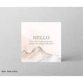 Minimalist square 8x8cm thank you gift card with watercolor landscape design and warm text - Landscape Thank You