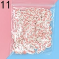 Polymer clay slices with red candy cane patterns for DIY nail art and slime - 11-Candy Cane Round