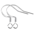 Gancio per orecchini in argento 925 per creazione gioielli fai da te con marchio - Senza Perla / Oro bianco