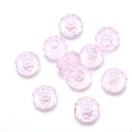 Pink faceted crystal glass large hole beads for DIY jewelry making handmade earrings - 8*14MM Coreless / Crystal Purple