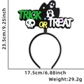 LED Trick or Treat Halloween headband with ghost and skull felt icons for party decor - Trick or Treat