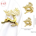 Detailed dimensions of golden deer napkin ring with weight and size specifications - Gold Deer Style 117