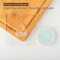 Ausstechform für Weihnachtsmütze aus Acryl mit Fondant-Stempel für festliches Backen - QA291-Weihnachtsmütze Präger