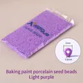 Bulk bag of 2mm light purple glass seed beads with 0.8mm hole for DIY jewelry making - Purple 2mm