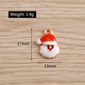 Detail view of 17mm enamel Santa Claus pendant dimensions and weight specifications - Santa Claus Style (YD154)